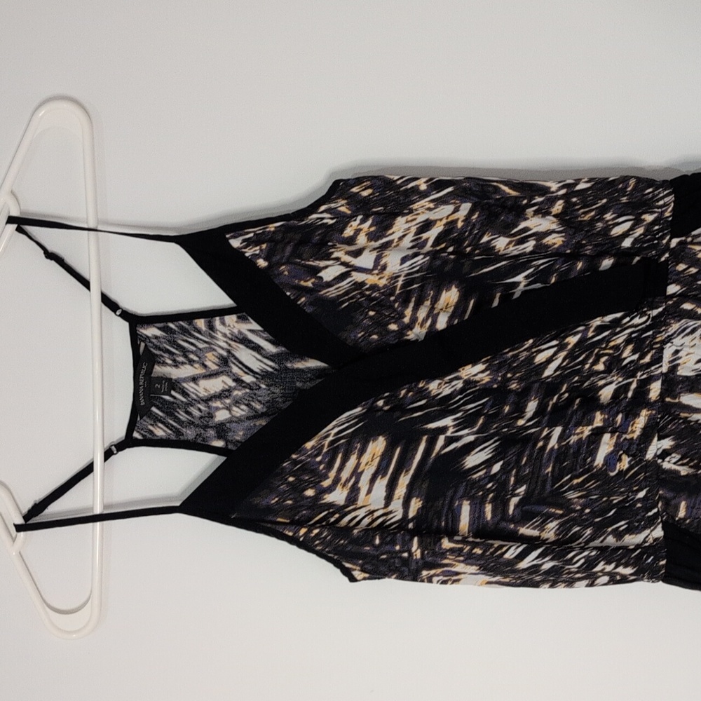 Banana Republic Abstract Pattern Black & White Jumpsuit Size 2 - Picture 4 of 10